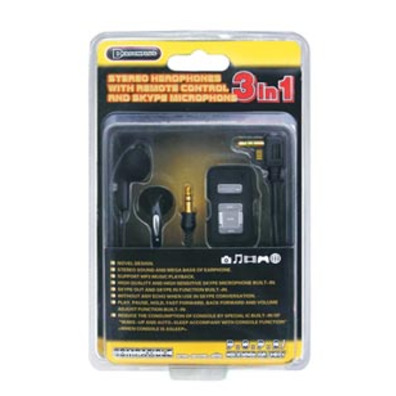 Headphones with Remote Control and Skype Microphone PSP Slim Dra