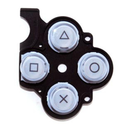 D-Pad Rubber and Buttons Silver PSP Slim