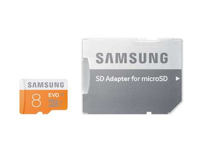 MICRO SD SAMSUNG + ADAPTADOR SD 8GB EVO CLASSE 10 (MB-MP08DA / UE)