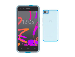 Gummy Case Bq Aquaris M4.5 Bleu