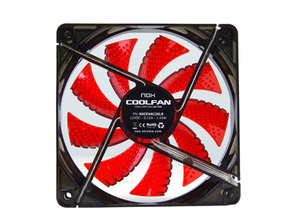 Nox Ventilator CoolFan Box 12cm Red Led