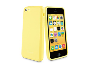 Soft and Skin minigel Muvit iPhone 5C Jaune