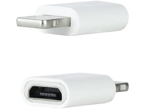 Adaptador Lightning a Micro USB Nanocable Blanco