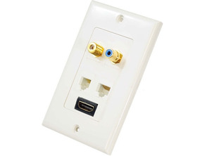 Ajouter au panier Wall plate HDMI/RJ45/RCA/Coaxial Wall plate HDMI/RJ45/RCA/Coaxial