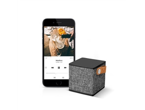 Haut-parleur Bluetooth Rockbox Cube Fabric Edition Béton frais \\'n Rebel