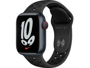 Apple Watch Series 7 Nike GPS/Cellulaire 41 mm Caja de Aluminio en Negro Medianoche / Correa Nike