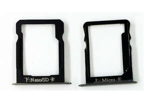 Micro SIM Card Tray+Nano SIM/SD Card Tray for Huawei Mate 7 Black