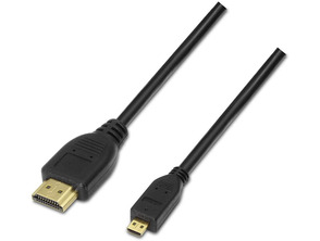 Cable Micro HDMI (D) M a HDMI (A) M Aisens 1.8M Negro
