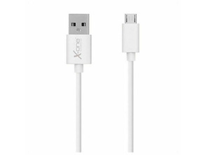 Cable plat Micro USB X-One Blanc