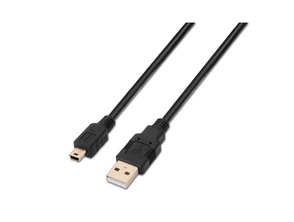 Câble USB (A) M 2.0 a Mini USB (B) M Aisens 0.5M Negro