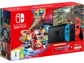 Consola Nintendo Switch Azul Neon / Rojo + Mario Kart 8 + 3 Meses Nintendo Online