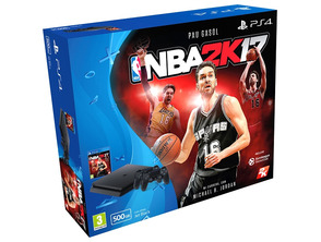 Ajouter au panier Playstation 4 Slim (500Gb) + NBA 2K17 + 2 poignées double choc V2 Playstation 4 Slim (500Gb) + NBA 2K17 + 2 poignées double choc V2