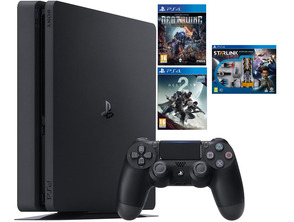 Ajouter au panier Consola Playstation 4 Slim (500 Go) Negro + Destiny 2 + Space Hulk + Starlink Consola Playstation 4 Slim (500 Go) Negro + Destiny 2 + Space Hulk + Starlink