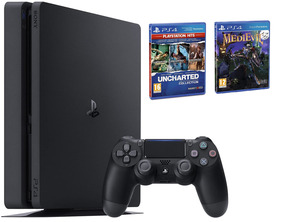 Ajouter au panier Consola PS4 Slim 1 To + Uncharted: The Nathan Drake Collection + Medievil Consola PS4 Slim 1 To + Uncharted: The Nathan Drake Collection + Medievil