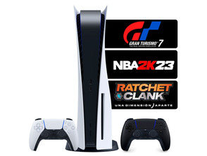 Ajouter au panier Consola PS5 + 2 Mandos + GT7 + NBA 2K23 + Ratchet & Clank Consola PS5 + 2 Mandos + GT7 + NBA 2K23 + Ratchet & Clank
