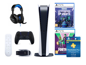 Ajouter au panier Consola PS5 Digital + Fortnite + 12 Meses PSN + Dualsense + Accesorios Consola PS5 Digital + Fortnite + 12 Meses PSN + Dualsense + Accesorios