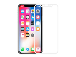 Verre Trempé 3D iPhone X Blanc
