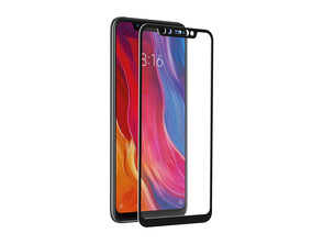 Verre trempé Xiaomi Mi 8 avec Cadre Noir