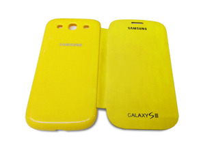 Flip Cover Case for Samsung Galaxy S3 Jaune