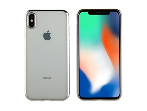 Cover iPhone XS Max Bling Transparente Muvit Vie Argent