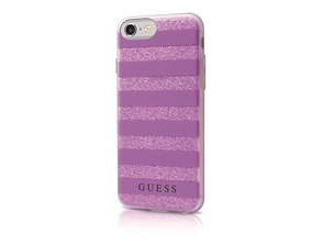 TPU Cover Stripes 3D Effect Lilac Apple iPhone 7 Plus Guess