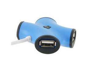 4-Port High Speed USB 2.0 Hub (Blue)
