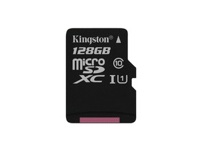 Kingston 128gb microsdxc toile sélectionner 80r cl10 uhs-i single