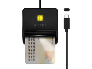 Ajouter au panier Lector de DNI-E USB-C Aisens ASCR-SN03C-BK Negro Lector de DNI-E USB-C Aisens ASCR-SN03C-BK Negro
