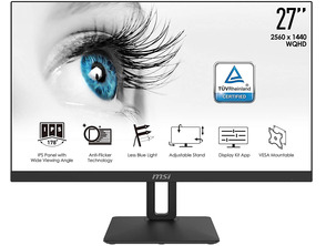 Ajouter au panier MSI PRO MP27Q1P 27 moniteur LED " MSI PRO MP27Q1P 27 moniteur LED "