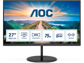 Monitor Profesional AOC U27V4EA 27 " 4K Multimedia Negro