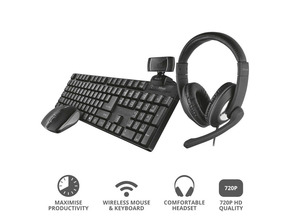 Ajouter au panier Pack 4 en 1 Trust QOBY Home Office Set (Webcam + Teclado + Ratón + Auriculares) Pack 4 en 1 Trust QOBY Home Office Set (Webcam + Teclado + Ratón + Auriculares)