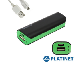 BANQUE DE POUVOIR PLATINET 4400mAh 5V 1A + LINT.NEG-VERDE