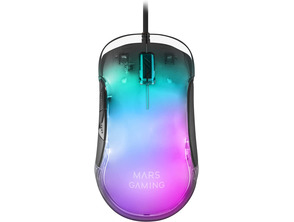 Ratón Mars Gaming MMGLOW 12800DPI Negro