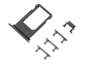 Plateau pour Cartes SIM + Boutons Latéraux - iPhone 8 Plus Noire