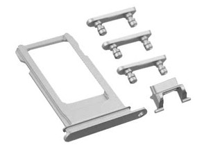 Plateau pour Cartes SIM + Boutons Latéraux pour iPhone 7 Argent