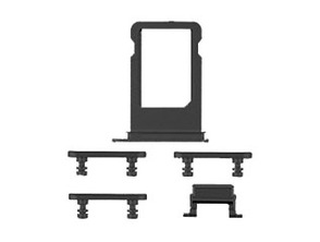 Plateau pour Cartes SIM + Boutons Latéraux - iPhone 8 Noire