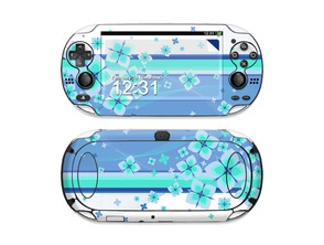 Skin Flower Burst Blue PSVita