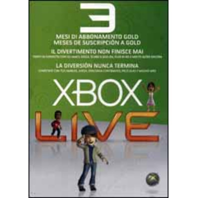 Cartes D'abonnement Xbox 360 Live 3 Mois