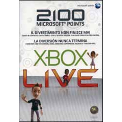 Cartes d'abonnement Xbox 360 Live 2100 Points