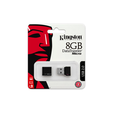 PENDRIVE 8 Go USB2.0 KINGSTON DT MICRO NEGRO