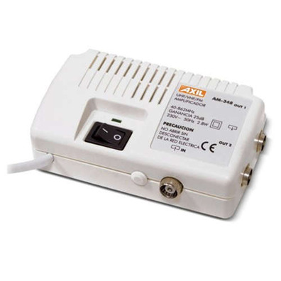 AMPLIFICATEUR INTERNE 25db 2 SALIDAS + LTE + ANTI FILTRO 4G