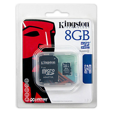 MEM MICRO SD 8 Go KINGSTON CL4 + ADAPT SD