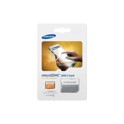 MICRO SD SAMSUNG + ADAPTADOR SD 8GB EVO CLASSE 10 (MB-MP08DA / UE)