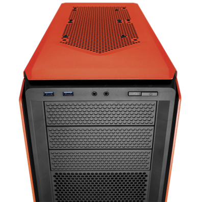 CORSAIR Graphite 230T Tour orange fenêtre