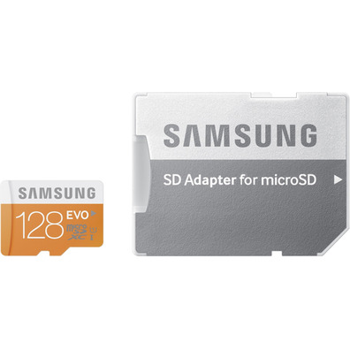 MICRO SD SAMSUNG + ADAPTADOR SD 128 Go EVO CLASS 10