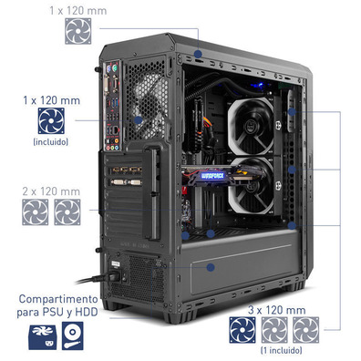 NOX Hummer ZS USB Tower 3.0 Noir