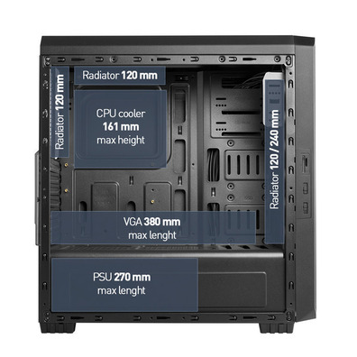 NOX Hummer ZS USB Tower 3.0 Noir