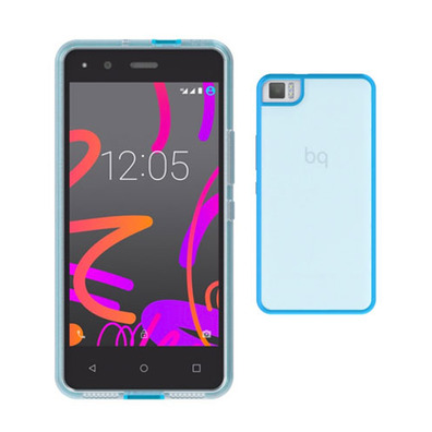 Gummy Case Bq Aquaris M4.5 Bleu