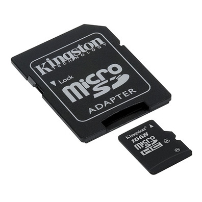 MEM MICRO SD 16 Go KINGSTON CL4 + ADAPT SD