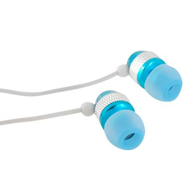 Metallic Stereo In-ear Earphone with Microphone (Blue) - iPhone